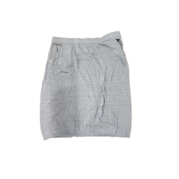 MarlaWynne Skirt Mini Gray Elastic Minimalist Pockets Women's Large - Picture 1 of 6